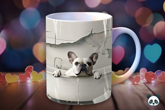 Bringing the Bulldog Bathing 3D Mug Wrap 1 to Life in Your Sublimation Projects