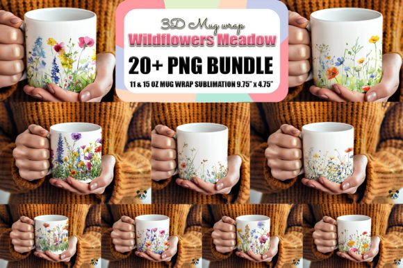 Bringing the Wildflowers Meadow Mug Wrap Bundle to Life in Your Sublimation Projects