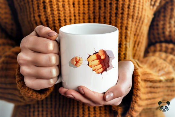 Celebrating Connection: The Dad with 1 Child Fist Bump 3D Mug Wrap