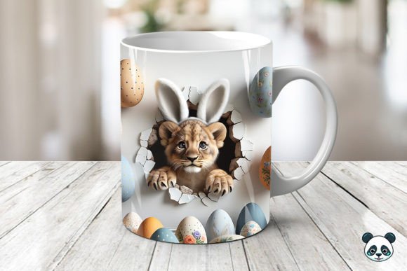 Creating Professional Easter Gifts with the Easter Lion Cub 3D Mug Wrap
