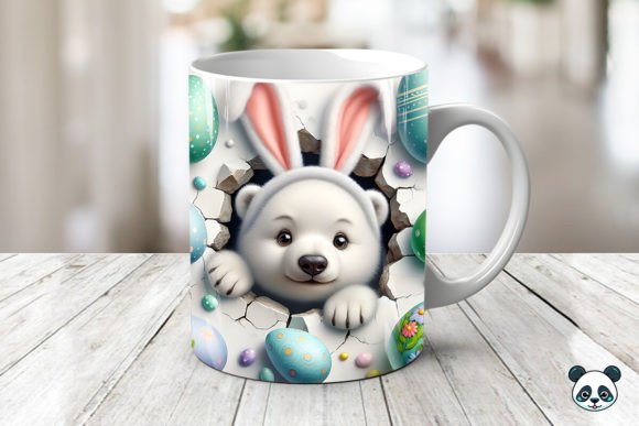 Easter Baby Polar Bear 3D Mug Wrap: A Guide for Sublimation Creators