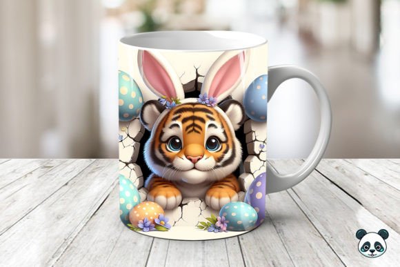 Easter Tiger Cub 3D Mug Wrap: A Guide to Sublimation Design
