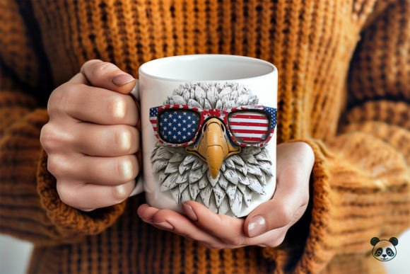 Elevate Your Patriotic Merch with the 4th of July Bald Eagle 3D Mug Wrap