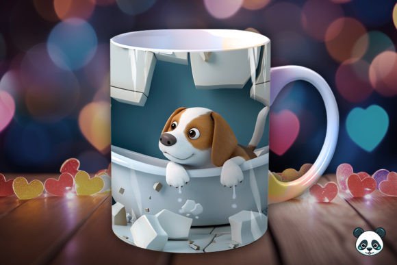 Elevate Your Sublimation Projects with the Beagle Bathing 3D Mug Wrap
