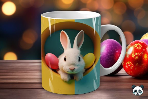 Elevating Seasonal Merchandise with the Rabbit Eggs 3D Easter Mug Wrap Design