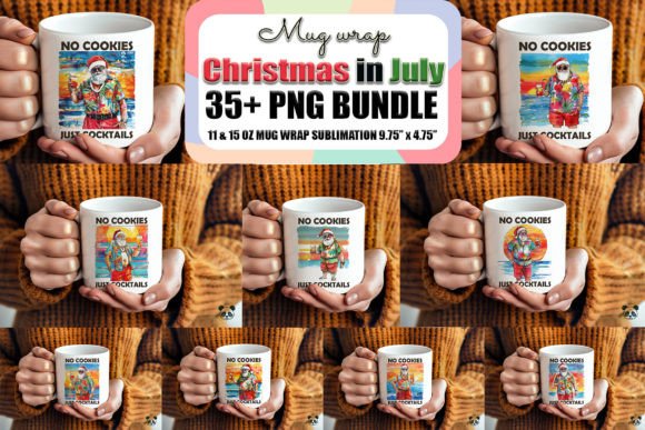 Evaluating the Christmas in July Santa Mug Wrap Bundle for Sublimation Projects