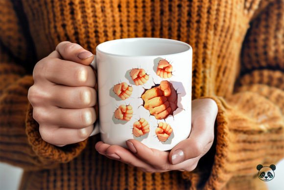 Evaluating the Dad with 6 Child Fist Bump 3D Mug Wrap for Sublimation Projects