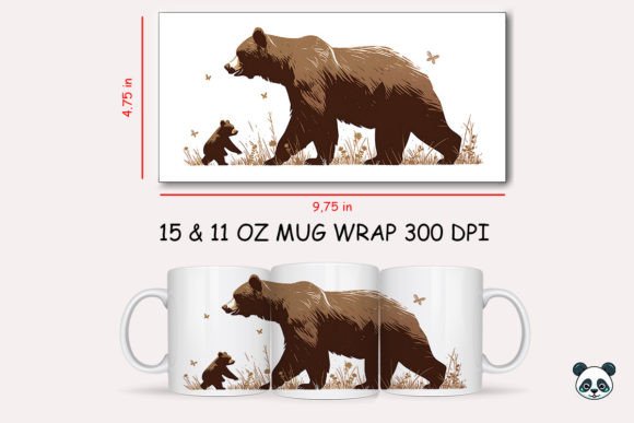 Evaluating the Papa Bear Father's Day Mug Wrap for Sublimation Projects