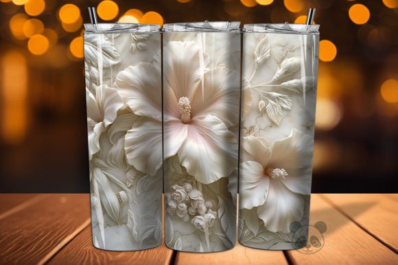 Geranium 3D Tumbler Wrap: Elevating Sublimation with Botanical Depth