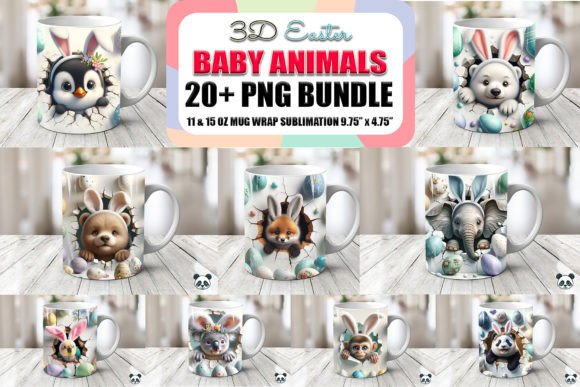 Integrating the Easter Baby Animals 3D Mug Wrap Bundle into Your Sublimation Workflow
