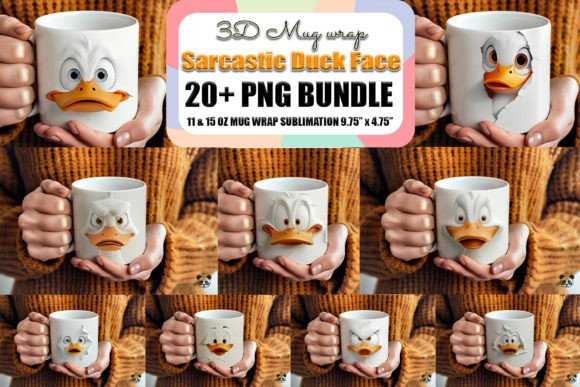 Integrating the Sarcastic Duck Face 3D Mug Wrap Bundle into Your Sublimation Workflow