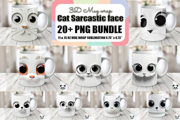 Mastering the Sarcastic Cat Face 3D Mug Wrap Bundle for High-Impact Sublimation