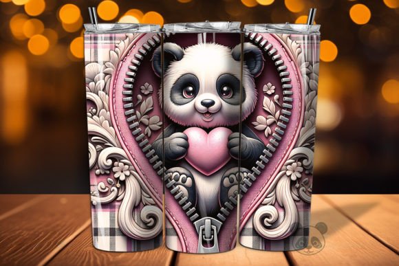 Mastering the Valentine Zipper Panda 3D Tumbler Wrap for Professional Sublimation Workflows