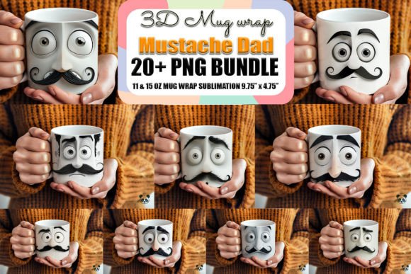 Mustache Dad 3D Mug Wrap Bundle: A Practical Guide for Sublimation Creators