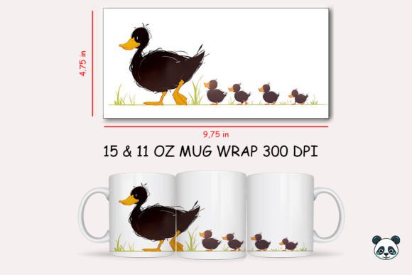 Papa Duck Father's Day Mug Wrap