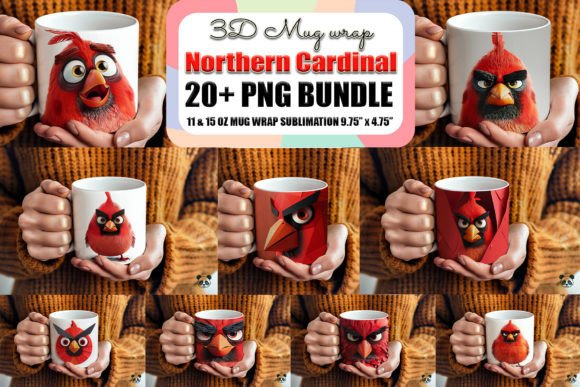 Sarcastic Cardinal 3D Mug Wrap Bundle