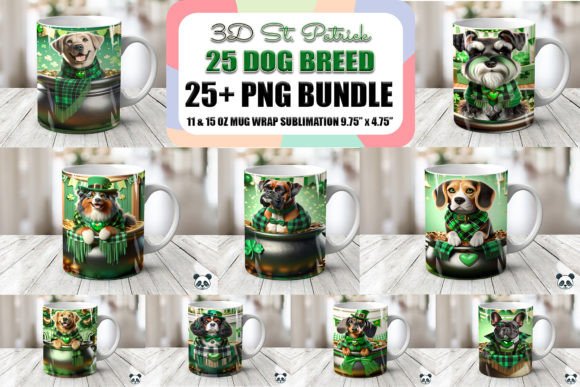 St. Patrick Dog 3D Mug Wrap Bundle Guide