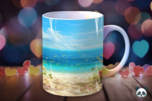 Strategic Branding with Seaside 3D Mug Wrap Sublimation