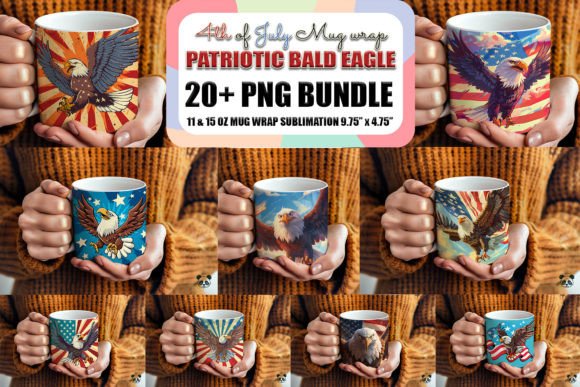 Strategic Branding with the 4th of July Bald Eagle Mug Wrap Bundle