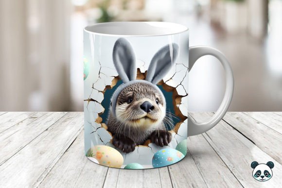 Strategic Branding with the Easter Baby Sea Otter 3D Mug Wrap