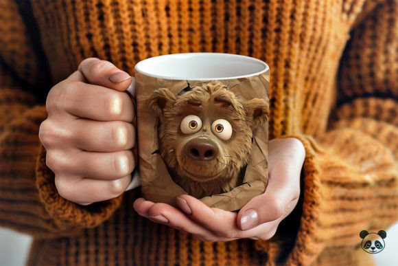Sublimation Success: Leveraging the Sarcastic Brown Bear Face 3D Mug Wrap for Modern Merchandise